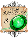 значение числа фамилии - 8