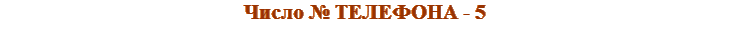 значение числа № ТЕЛЕФОНА